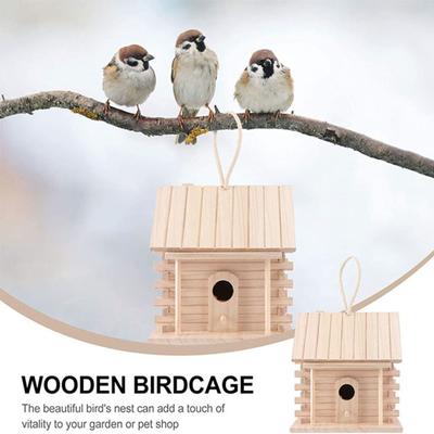 Friendly Fresh Finds Bird Cage Accessories Wooden Bird House Hanging Nesting Box For Outside Use Bird Cage Accessories Wooden Bird House Hanging Nesting Box For Outside Use