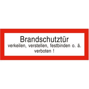 Abtec Hinweisschild DIN 4066, Folie, 29,7 x 10,5 cm, Feuerwehr, Brandschutztür