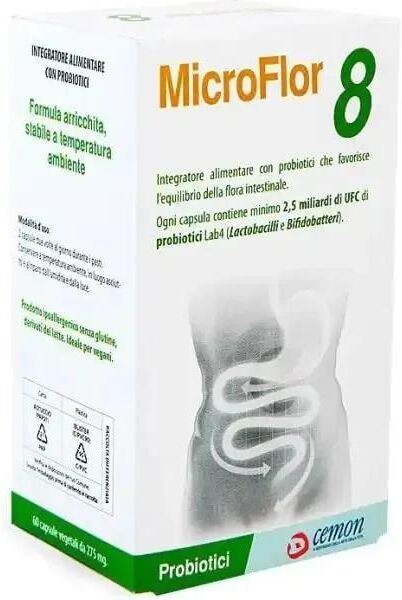 Cemon MCF 8 Probiotico Integratore Flora Intestinale 60 Capsule