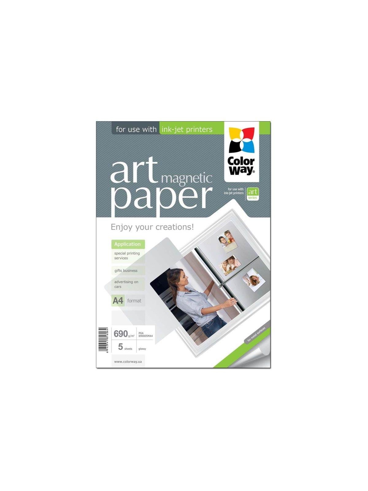 ColorWay ART magnetic - magnetic photo paper - glossy - 5 sheet(s) - A4 - 690 g/m²