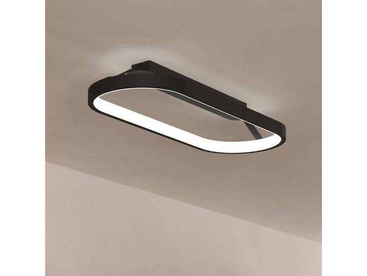 EGLO LED Deckenleuchte Codriales, dimmbar, schwarz, für Wohn- / Esszimmer, Aluminium, Modern