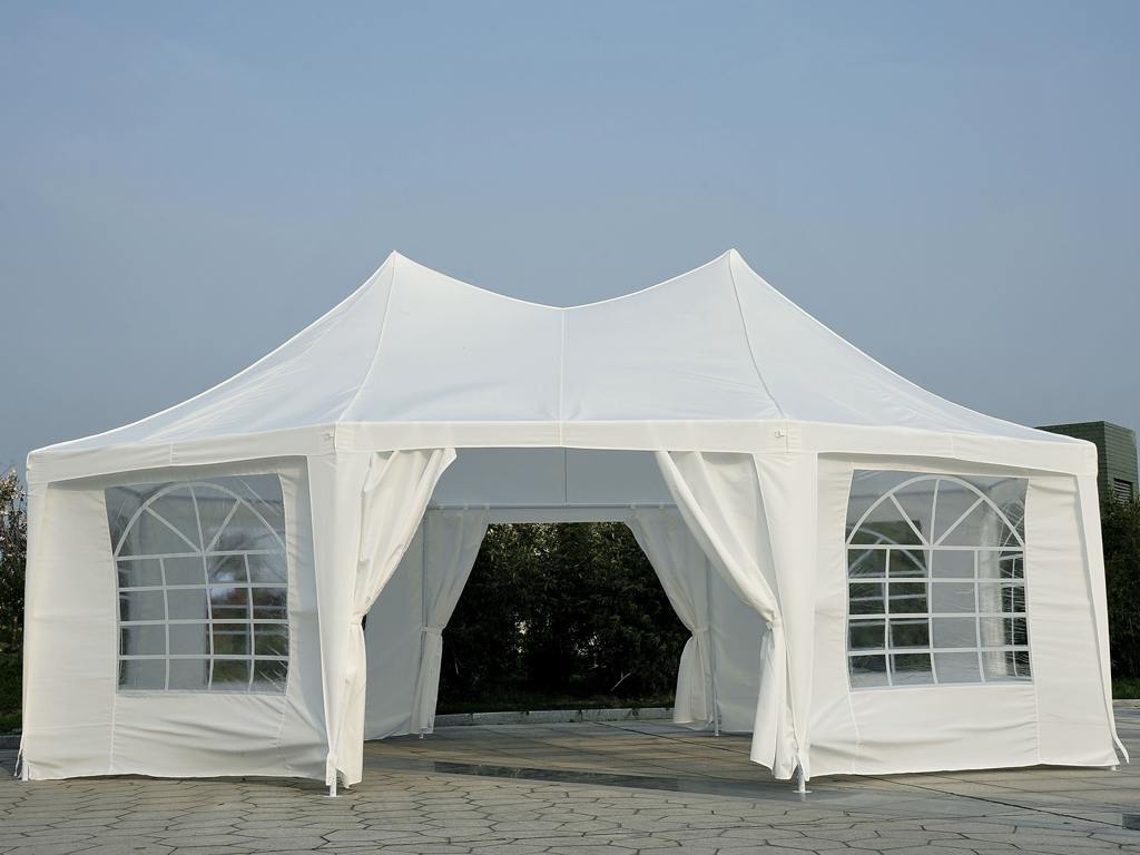 Bc-elec - 5300-0010 PAVILLON 6,8X5M ACHTECKIG PARTYZELT GARTENPAVILLON DELUXE FESTZELT GARTEN ZELT