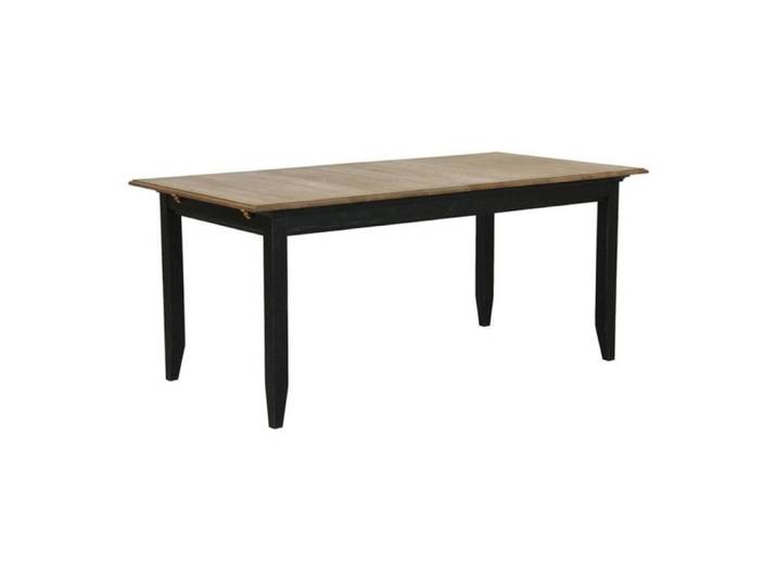 Table rectangulaire extensible en bois noir