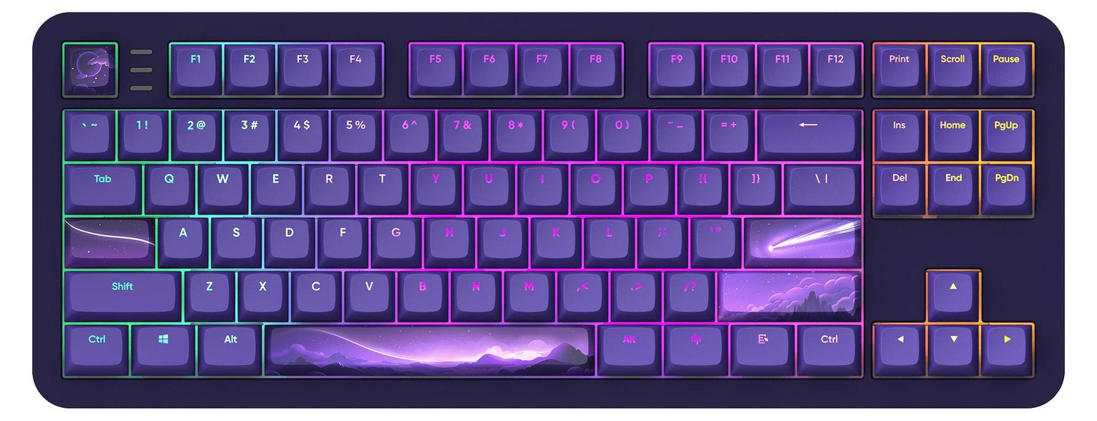 Dark Project ALU87B Celestial RGB mechanisch gaming toetsenbord