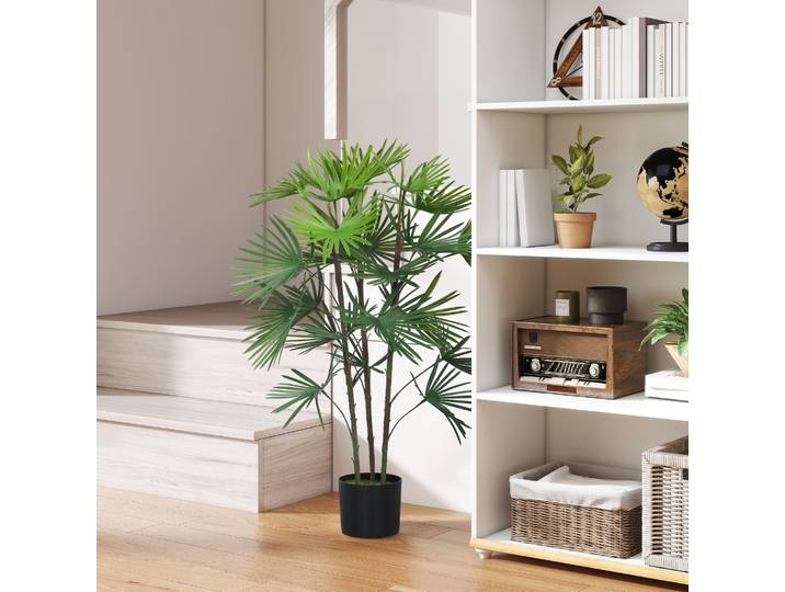 HOMCOM Palmier Artificiel 90cm avec Pot Vert