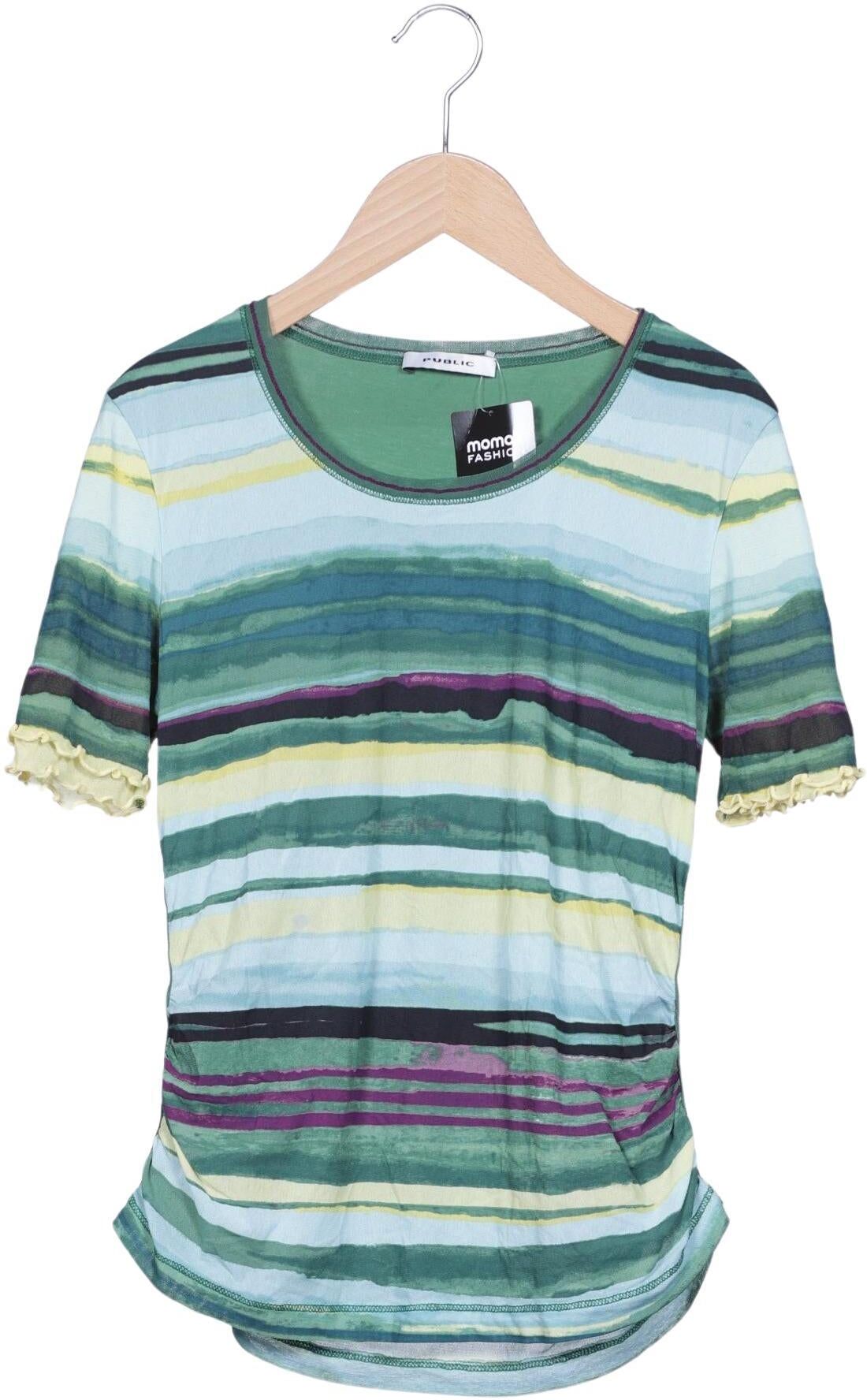 Public Damen T-Shirt, Mehrfarbig, Gr. EU 40, Synthetik - Second Hand