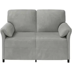 vidaXL, Sofa + Bettsofa, 2-Sitzer Sofa Hellgrau 138 x 83 x 95 cm Samt (2-Sitzer)