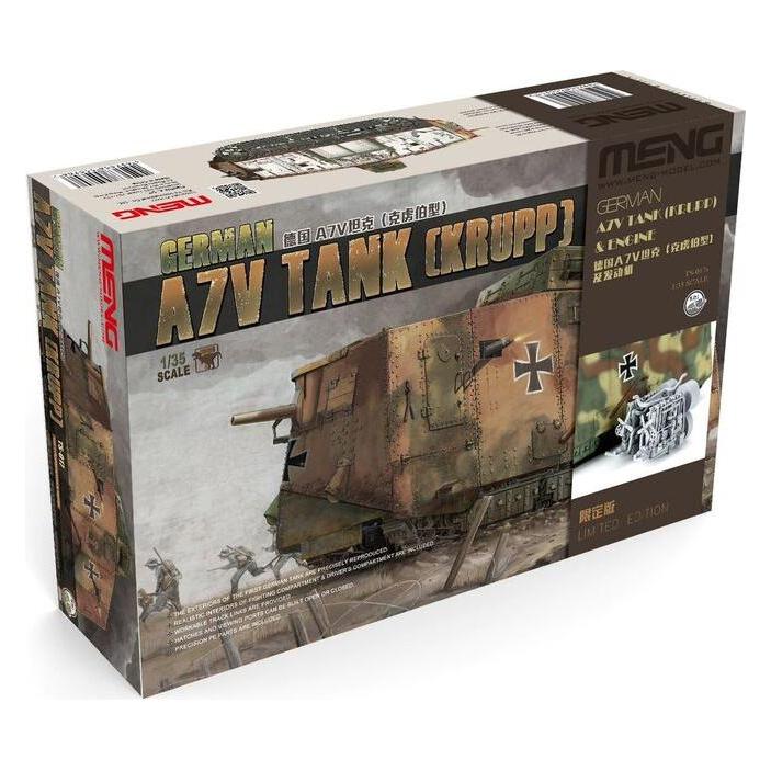 Meng-Model German A7V Tank (Krupp) & Engine, Limited Edition (TS-017s)