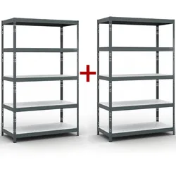 Fachbodenregal  1+1 GRATIS, 1966x1200x600 mm, Traglast 280 kg