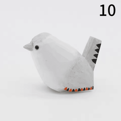 Inspire Picks Hand Carved Wooden Bird Figurine Cute Mini Wood Carving Decor Gift 10