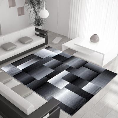 Teppich AYYILDIZ TEPPICHE "Miami 6560 , auch als Läufer erhältlich" Gr. 6, schwarz, B:200cm H:12mm L:290cm, Kunstfaser, Teppiche, Teppich, Kurzflor, Läufer, Wohnzimmer