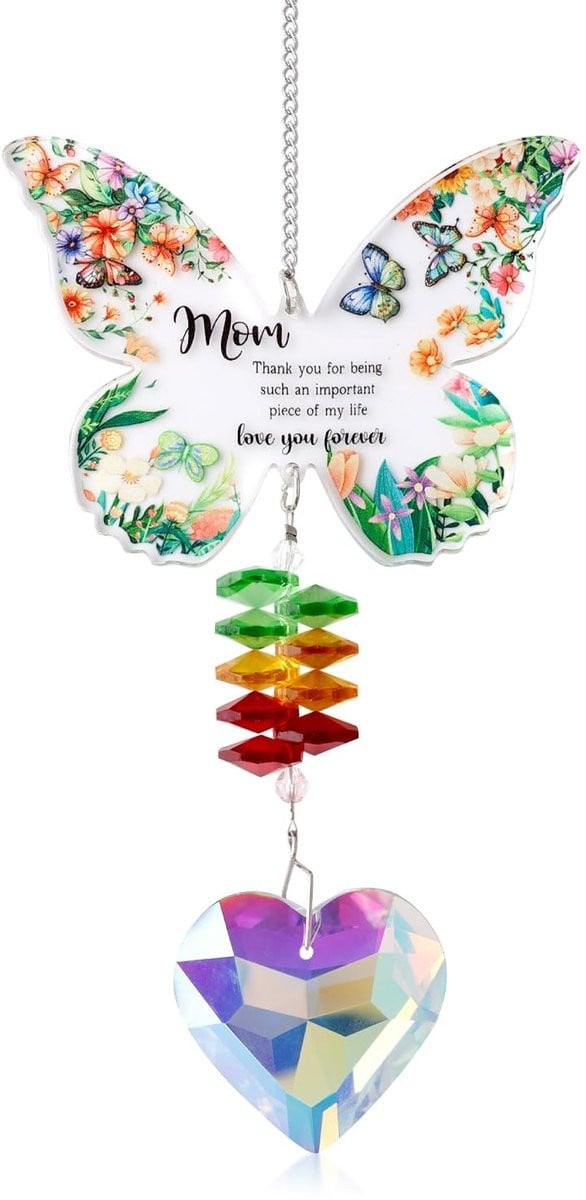 Dailygoods Kristallen Zonnevanger Lichtvanger Ornament Raamdecoratie met Woorden 32 cm