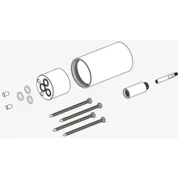 Herzbach Logic Plus Unterputz-Verlängerung 21.081500.1.40 30mm, nicht kürzbar, für Einhandmischer, black steel