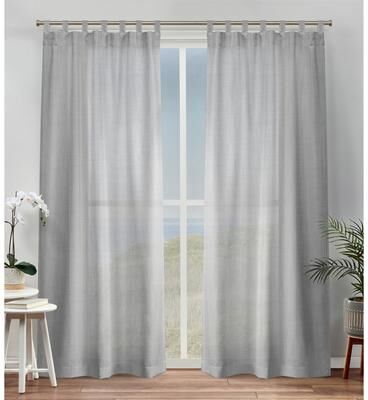 ATI Home Bella Sheer Tab Top Curtain Panel Pair