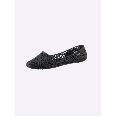 Ballerina FASHY, Damen, Gr. 39, schwarz, PVC, Schuhe Ballerina