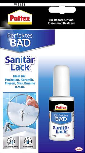 Pattex Perfektes Bad Sanitärlack Herstellerfarbe Weiß PL50W 50g
