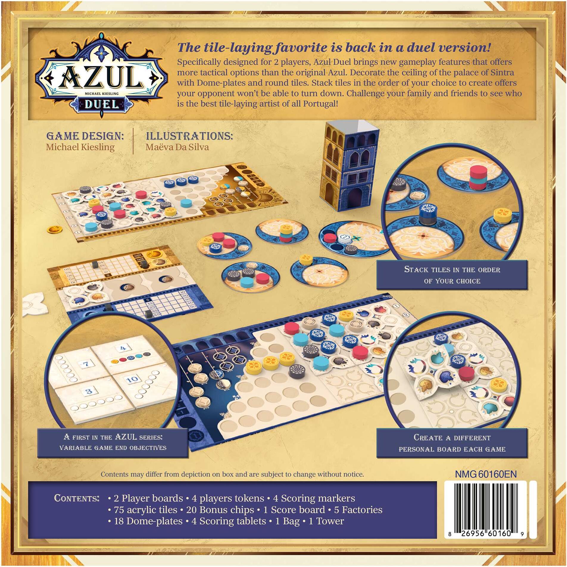 Azul Duel - Competitive Strategy Game for Two Players, Ages 10+, by Plan B Games