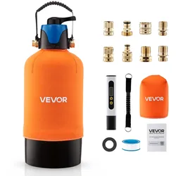 VEVOR Deionisiertes Wassersystem für Autowäsche 1514 L, Wasserdeionisierer für Autowäsche mit 10L Gemischten DI-Harz-Filtern Handgriff, Deionized Autowaschanlage mit Bypass-Ventil für KFZ Motorrad