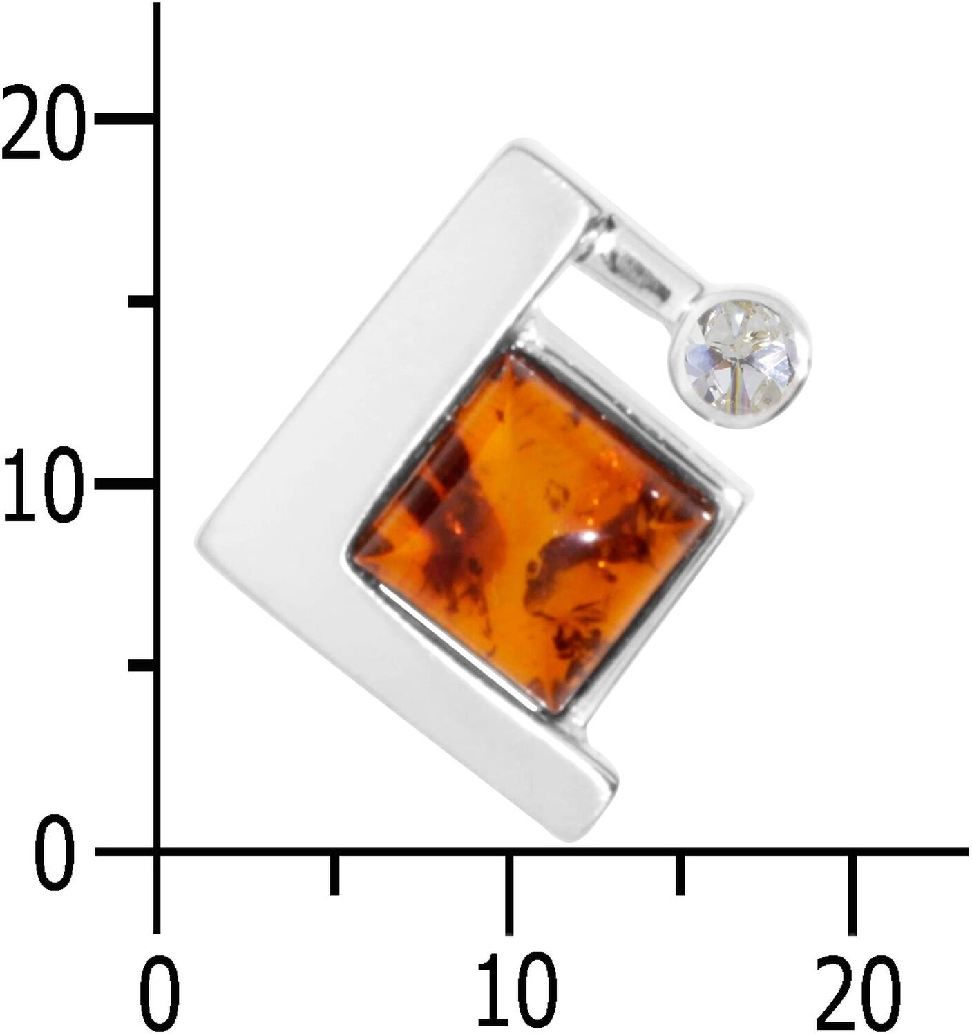 Kettenanhänger OSTSEE-SCHMUCK "Ostsee-Schmuck Anhänger Gleiter-Diane Anhänger Gleiter-Diane", weiß (weiß, neutral), Schmuckanhänger, Damen, 19 x 16mm, Silber 925 (Sterlingsilber), 2,5 g, Kettenanhänger
