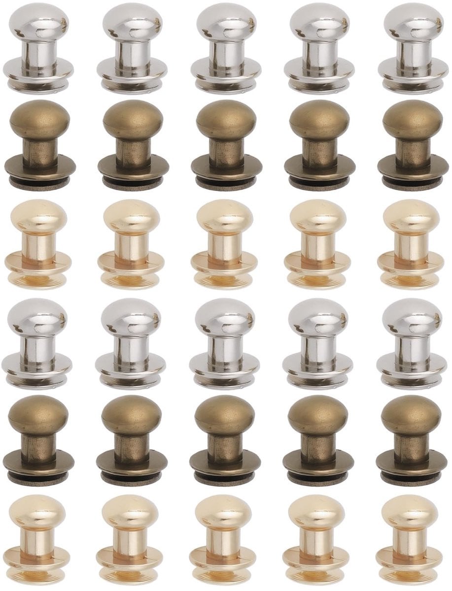 Dailygoods Ladeknoppen 30 stuks - Zinklegering - Decoratieve meubelknoppen inclusief schroeven