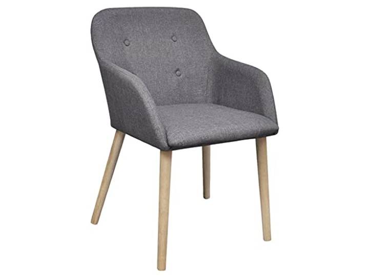 KGHERMDF Esszimmerstühle 6 STK. Hellgrau Stoff und Massivholz Eiche Dick gepolstert, ergonomisches Design, für Esszimmer und Wohnzimmer, stabil und langlebig