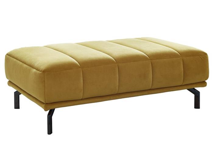 Beldomo Style XXL-Hocker KLAGENFURT, curry, Stoff