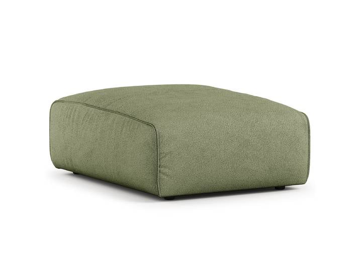 Repose-pieds capitonné 81 x 38 x 100cm Vert Tissu Amaris: Vert
