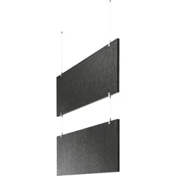 baffel multiple-Set - Deckenträger - 2-fach Farbe: anthrazit, Größe: 150x50x2,5cm