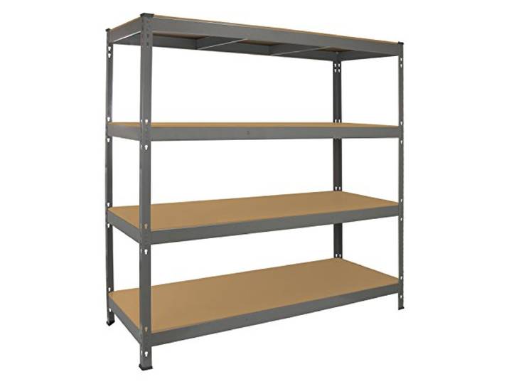 Monster Racking Regal Hochleistungsregal Schwerlastregal Lagerregal Garagenregal Stahlregal Industrieregal Werkstattregal Steckregal Metallregal 100% schraubenlos 160cm x 60cm x 160cm in Grau