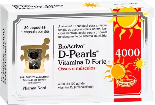 BioActivo D-Pearls Vitamina D Forte+ 80 cápsulas
