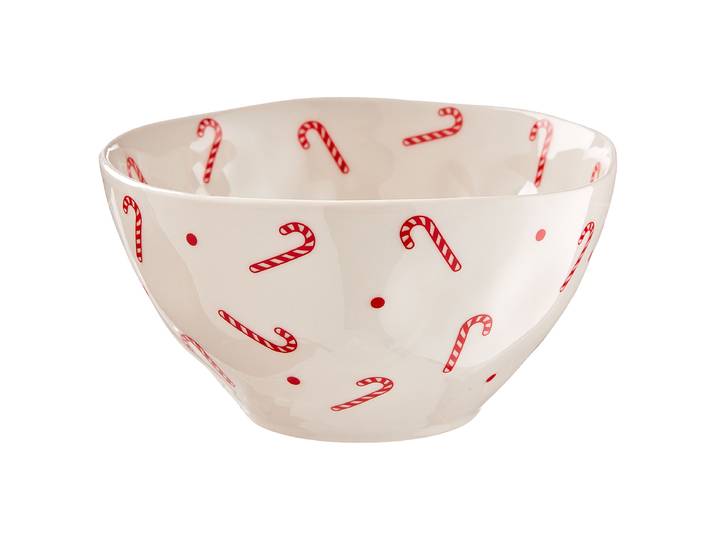 Schale Zuckerstangen Ø 14cm Weiß