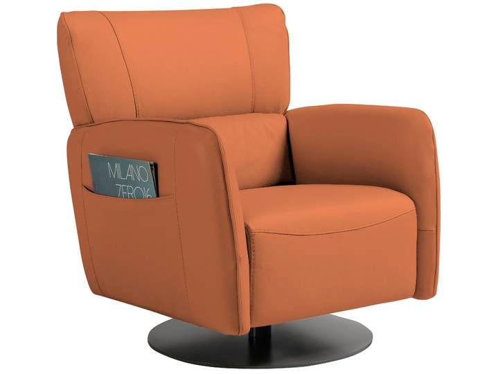Sessel EGOITALIANO Honey , orange, B:74cm H:85cm T:85cm, Sessel, Sessel, inkl. seitlicher Einstecktasche, drehbar und mit Wipp-Funktion