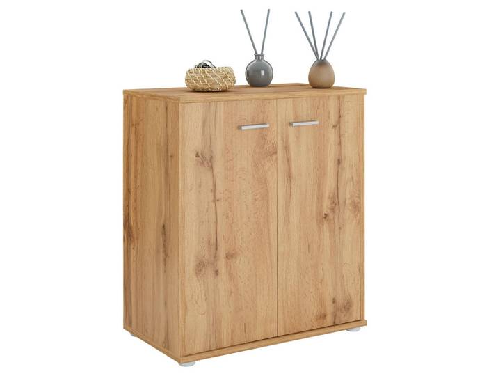 CARO-Möbel Schuhschrank Lennis Wotan Eiche, Eiche Wotan, Mode, 60x70x35 cm, Garderobe, Schuhaufbewahrung, Schuhschränke