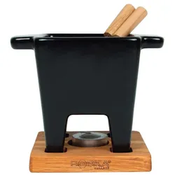 tapas fondue Set - schwarz für 2 Personen