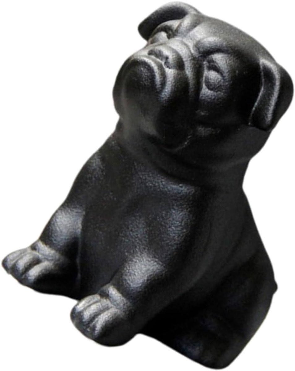 Alipis Bulldog Ornament Keramisch Hond Beeldje voor Binnen en Buiten Decoratie