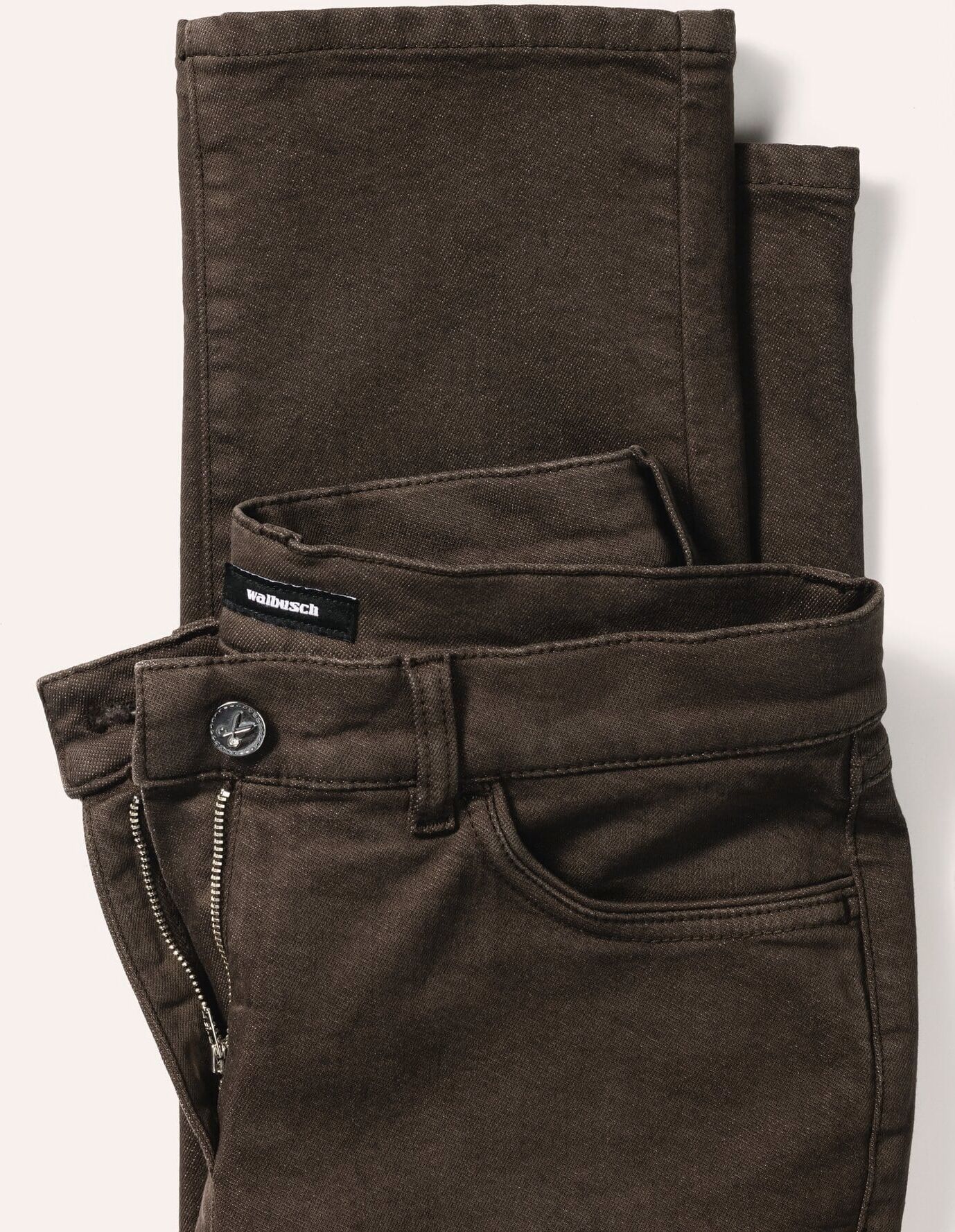 Walbusch Husky-Jeans, Regular Fit#normale Größen#Kurzgrößen#Langgrößen, Farbe Braun, 50, wärmender Thermoflausch auch in Kurz- und Langgrößen Damen
