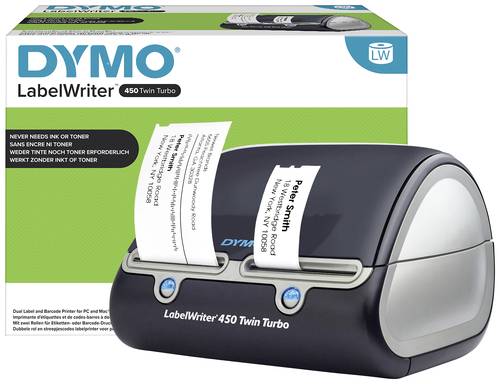 DYMO LabelWriter 450 Twin Turbo Etikettendrucker Thermodirekt 300 x 600 dpi Etikettenbreite (max.): 56 mm USB