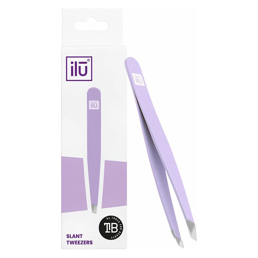 Tools for Beauty T4B ILU Augenbrauenpinzette Präzisionsspitze Zupfpinzette Gesichtshaarentfernung (Lila) (0000067386)
