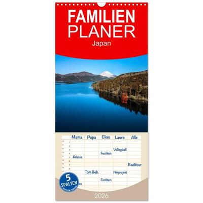 Familienplaner 2026 - Japan - zwischen Tradition und Moderne mit 5 Spalten (Wandkalender, 21 x 45 cm) CALVENDO