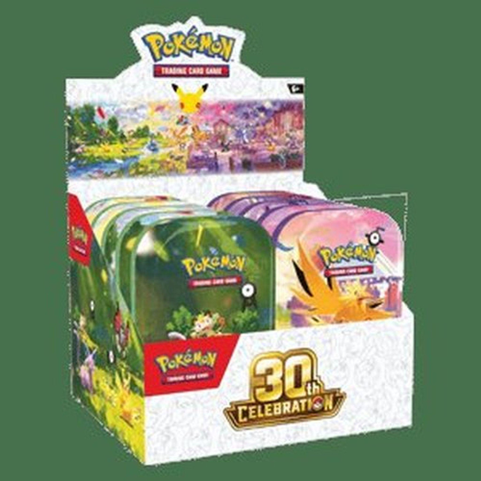 Pokemon 30th Celebration Mini Tin Display van The Pokemon Company