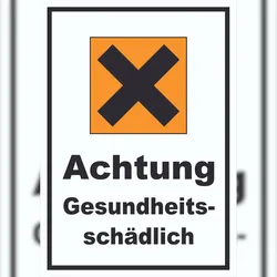 HB-Druck Schild Gefahrensymbol Gesundheitsschädlich Kreuz hochkant A1 (594x841mm)