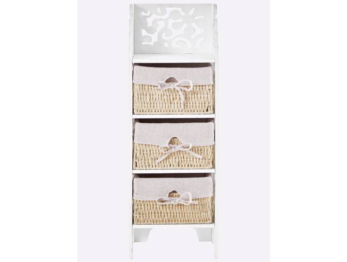 Kommode HEINE HOME, beige (antikweiß), B:29cm H:82,5cm T:22cm, MDF, Papier, Sideboards, Kommode