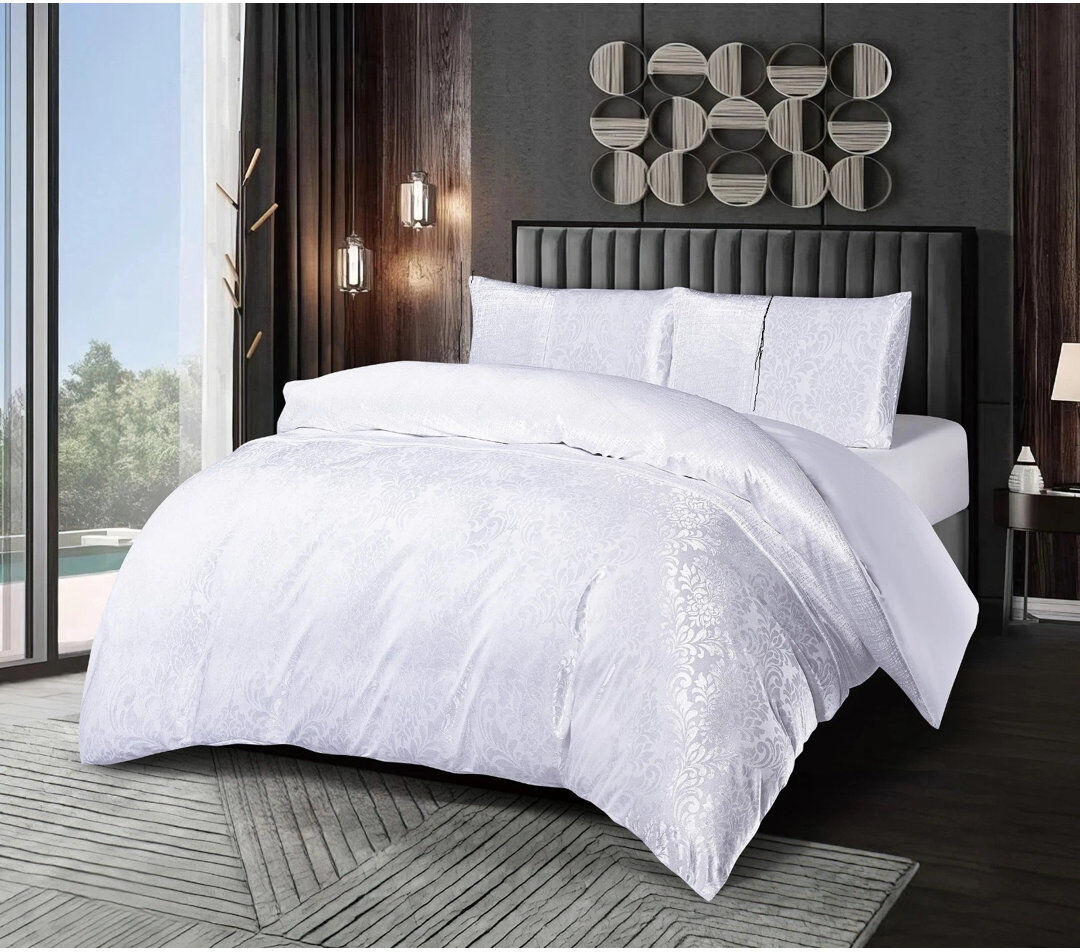 ZASH LONDON Duvet Cover White Kingsize Duvet Cover + 2 Pillowcase