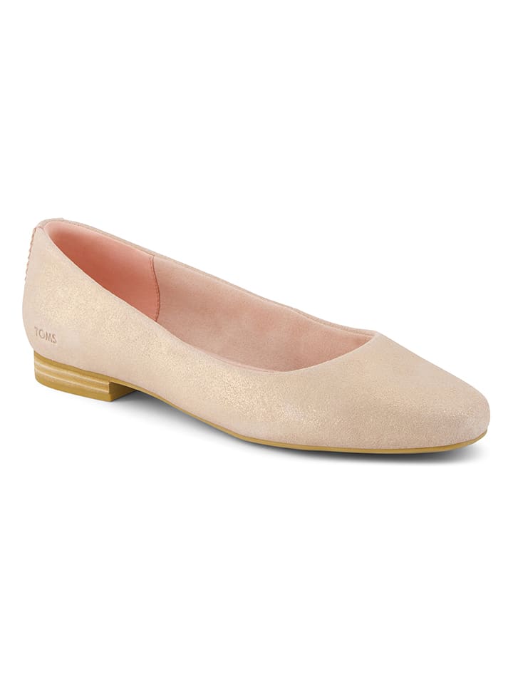 TOMS Leder-Ballerinas in Rosa - 38