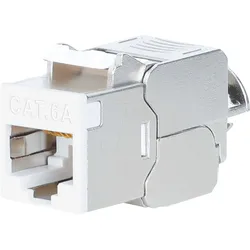 INT 791304 - Keystone Modul RJ45, Cat.6a, STP, Slimline, weiß