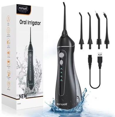 Uplift Essentials Portable Cordless F18 Oral Irrigator 3 Modes, Waterproof, Rechargeable, 4 Nozzles Portable Cordless F18 Oral Irrigator 3 Modes, Waterproof, Rechargeable, 4 Nozzles