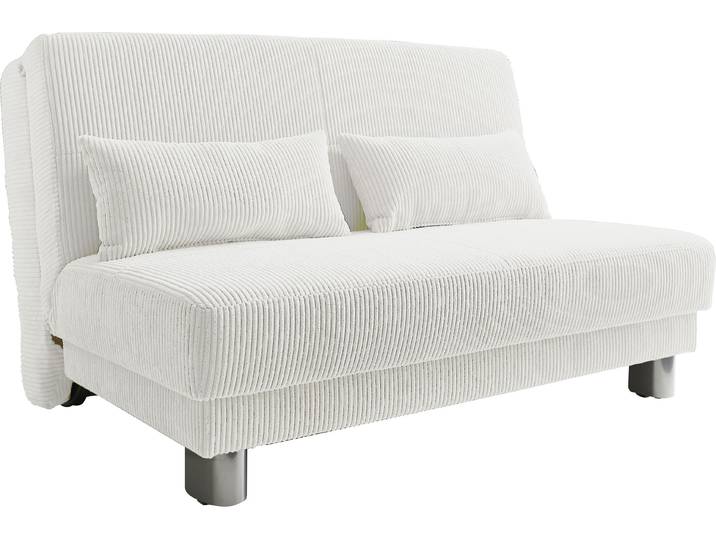 Schlafsofa HOME AFFAIRE Gina , weiß, B:140cm H:86cm T:195cm, Sofas, Schlafsofa, mit einem Handgriff vom Sofa zum Bett