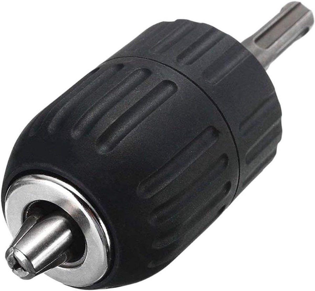 Keyless boorkop 2-13 mm met SDS-adapter en slagboorkop-converter, zwart