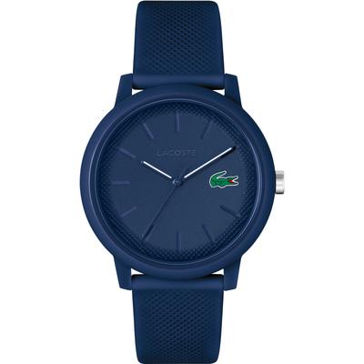 Quarzuhr LACOSTE "LACOSTE.12.12", blau (blau, blau), Armbanduhren, Herren, blau, Quarzuhr, Armbanduhr, Herrenuhr, Mineralglas, Silikonarmband