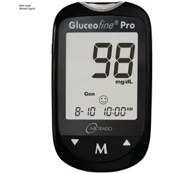 Gluceofine Pro Blutzuckermessgerät mmol/l Blutzuckermesssystem